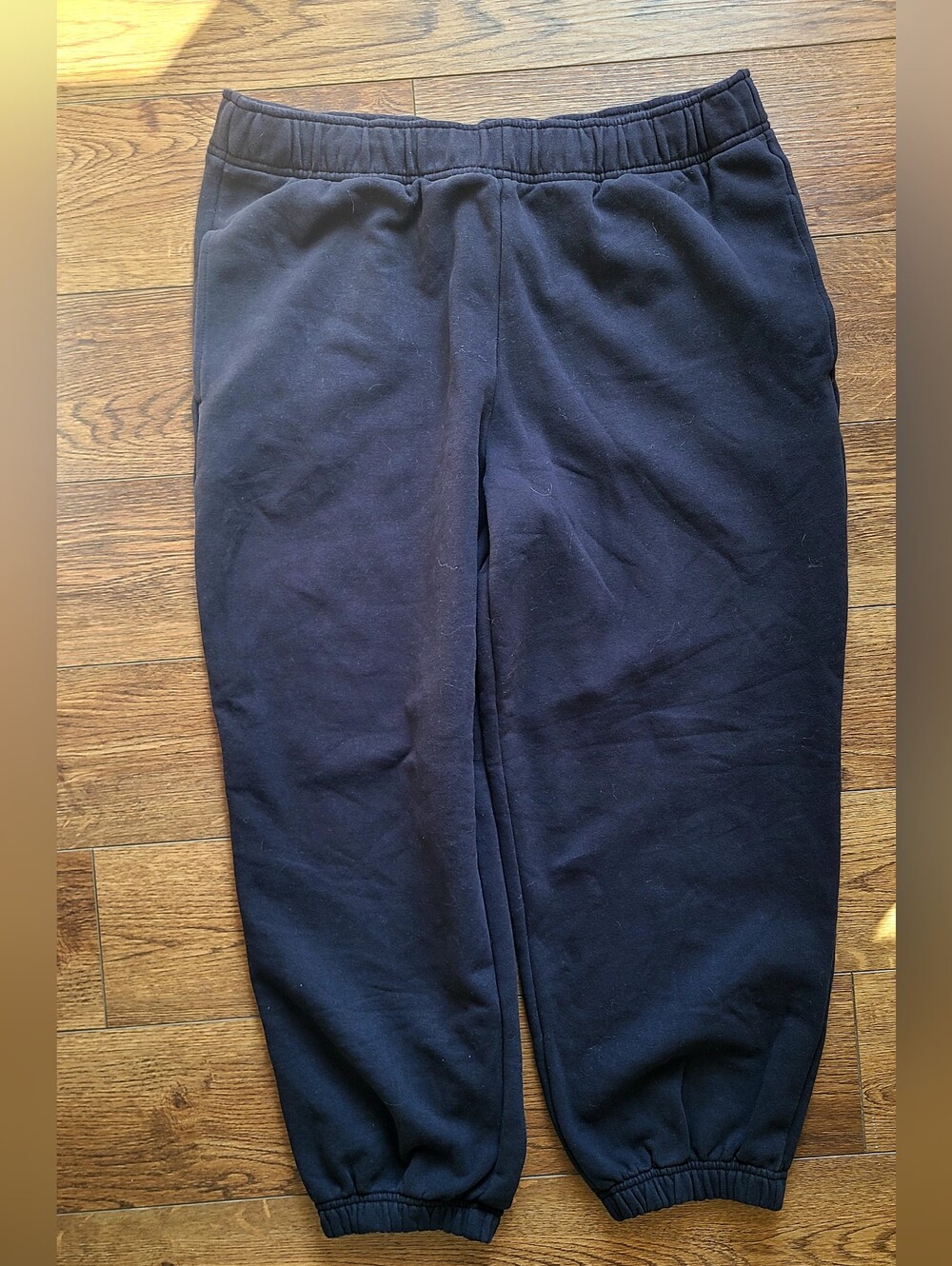 Athleta Black Fleece Jogger Sweatpants Pull-On Ankle Pants Large